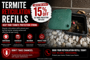 15% off termite reteculation systems in Sydney NSW